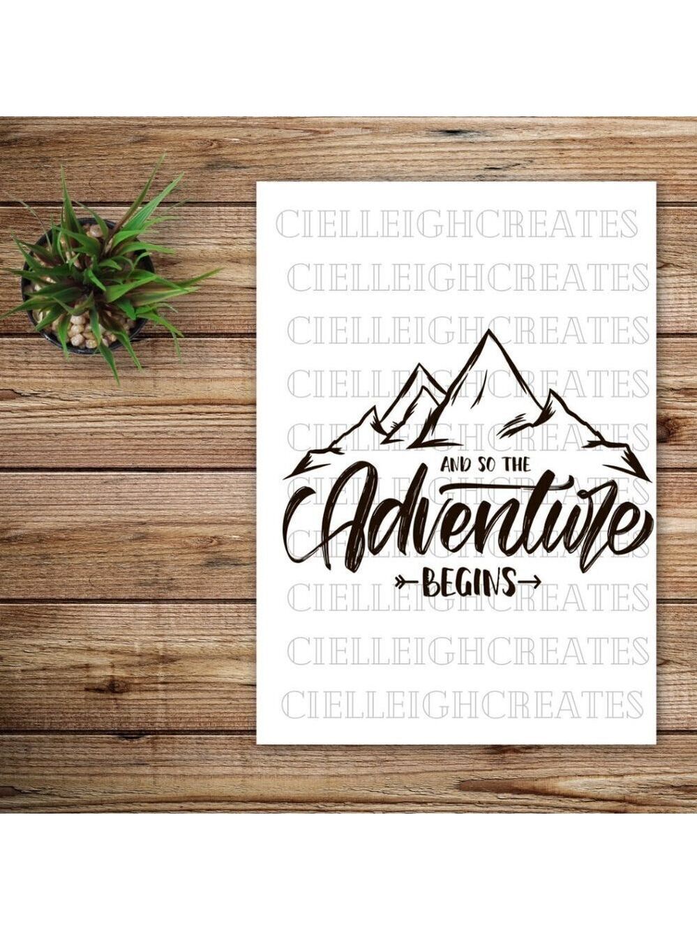 *2 for $20* And So the Adventure Begins vinyl decal Sticker Handcrafted